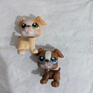 Cute Tan and Brown Puppy Figurines